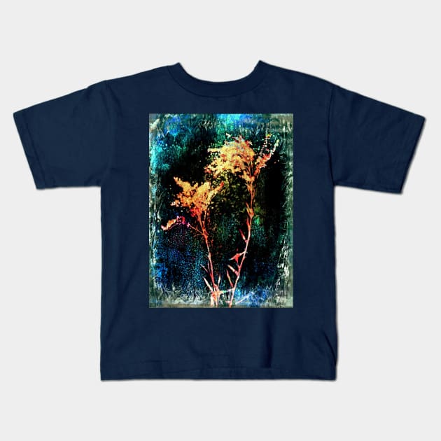 cyanotype herbs Kids T-Shirt by redwitchart